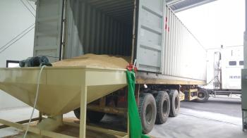 Dây Chuyền Rút Đậu Nành Rời Từ Container Lên Sàng, Đóng Bao 