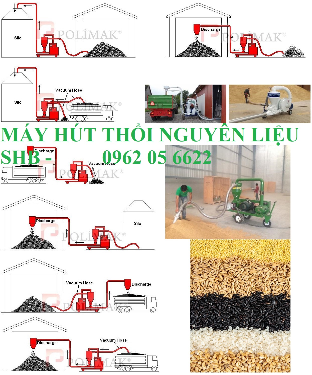 hệ thống máy hút nguyên liệu rời seco